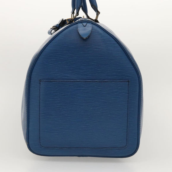 LOUIS VUITTON Epi Keepall 55 Boston Bag Toledo Blue M42955 LV Auth EC290