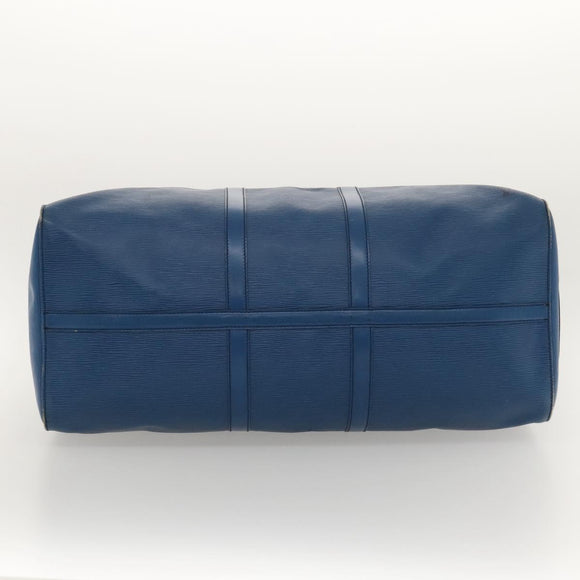LOUIS VUITTON Epi Keepall 55 Boston Bag Toledo Blue M42955 LV Auth EC290