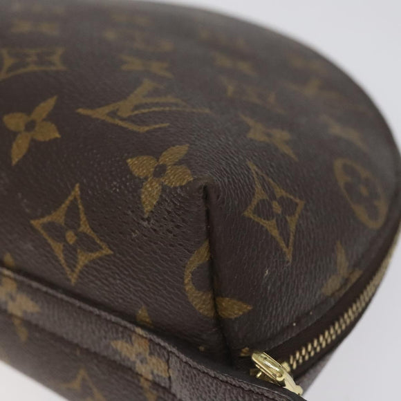 LOUIS VUITTON Monogram Trousse Demi Ronde Cosmetic Pouch M47520 LV Auth EC293