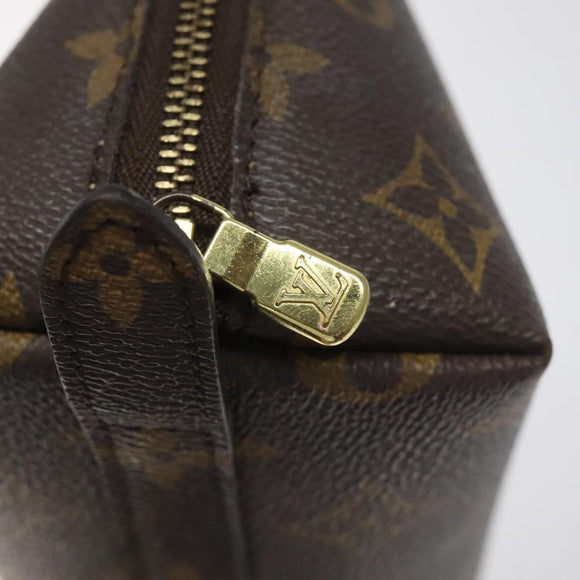 LOUIS VUITTON Monogram Trousse Demi Ronde Cosmetic Pouch M47520 LV Auth EC293