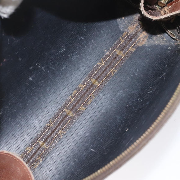 LOUIS VUITTON Monogram Trousse Demi Ronde Cosmetic Pouch M47520 LV Auth EC293