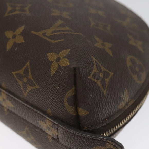 LOUIS VUITTON Monogram Trousse Demi Ronde Cosmetic Pouch M47520 LV Auth EC293
