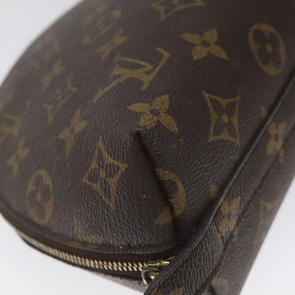 LOUIS VUITTON Monogram Trousse Demi Ronde Cosmetic Pouch M47520 LV Auth EC293