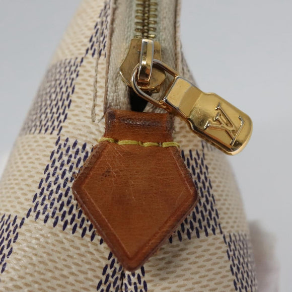 LOUIS VUITTON Damier Azur Pochette Cosmetic PM Pouch N60024 LV Auth EC298