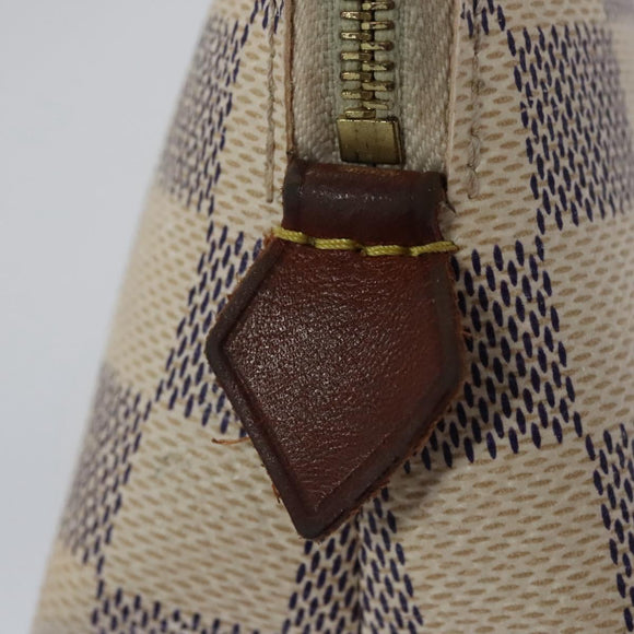 LOUIS VUITTON Damier Azur Pochette Cosmetic PM Pouch N60024 LV Auth EC298