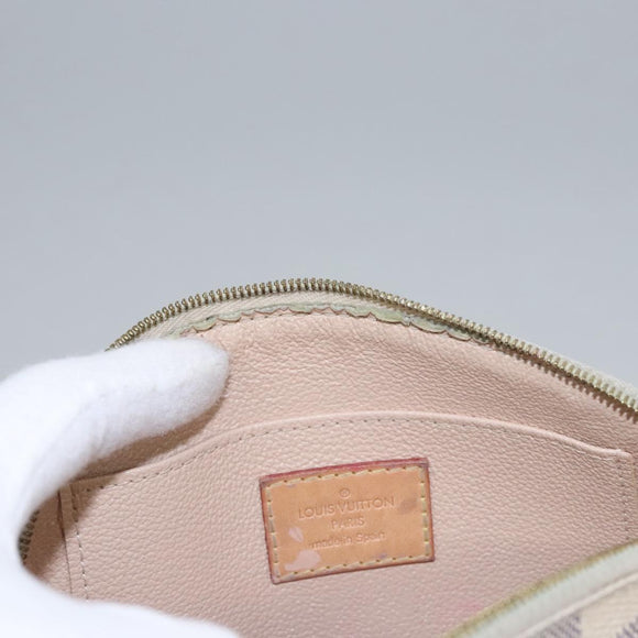 LOUIS VUITTON Damier Azur Pochette Cosmetic PM Pouch N60024 LV Auth EC298