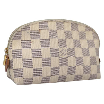 LOUIS VUITTON Damier Azur Pochette Cosmetic PM Pouch N60024 LV Auth EC298
