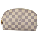 LOUIS VUITTON Damier Azur Pochette Cosmetic PM Pouch N60024 LV Auth EC298-13