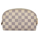 LOUIS VUITTON Damier Azur Pochette Cosmetic PM Pouch N60024 LV Auth EC298-2