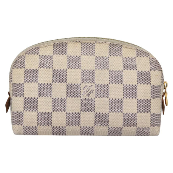 LOUIS VUITTON Damier Azur Pochette Cosmetic PM Pouch N60024 LV Auth EC298