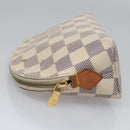 LOUIS VUITTON Damier Azur Pochette Cosmetic PM Pouch N60024 LV Auth EC298-4
