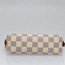 LOUIS VUITTON Damier Azur Pochette Cosmetic PM Pouch N60024 LV Auth EC298-6