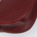 Christian Dior Honeycomb Canvas Shoulder Bag PVC Leather Red Gold Auth EC300-17