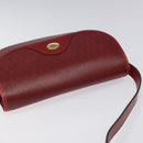 Christian Dior Honeycomb Canvas Shoulder Bag PVC Leather Red Gold Auth EC300-6