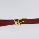 Christian Dior Honeycomb Canvas Shoulder Bag PVC Leather Red Gold Auth EC300-8