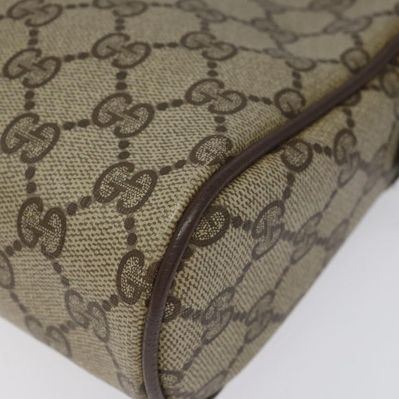 GUCCI GG Supreme Web Sherry Line Clutch Bag PVC Beige 156 01 012 Auth EC317