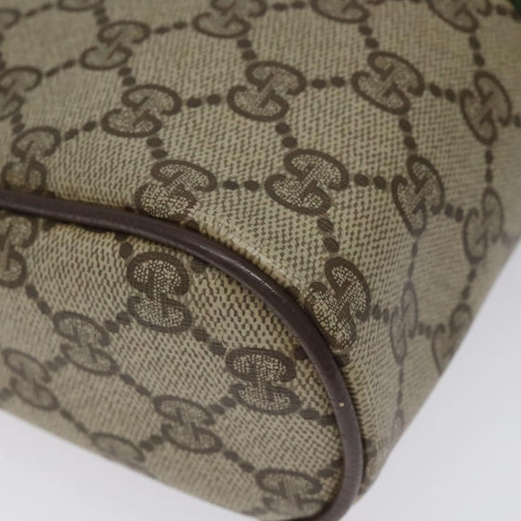 GUCCI GG Supreme Web Sherry Line Clutch Bag PVC Beige 156 01 012 Auth EC317