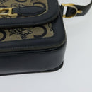 CELINE C Sulky Shoulder Bag Canvas Navy Auth EC321-15