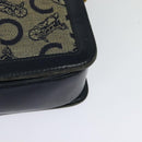 CELINE C Sulky Shoulder Bag Canvas Navy Auth EC321-17