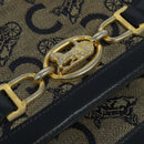 CELINE C Sulky Shoulder Bag Canvas Navy Auth EC321-18