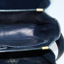 CELINE C Sulky Shoulder Bag Canvas Navy Auth EC321-20