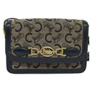 CELINE C Sulky Shoulder Bag Canvas Navy Auth EC321-13