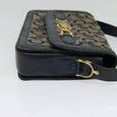 CELINE C Sulky Shoulder Bag Canvas Navy Auth EC321-4