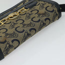 CELINE C Sulky Shoulder Bag Canvas Navy Auth EC321-6