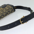 CELINE C Sulky Shoulder Bag Canvas Navy Auth EC321-7