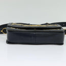 CELINE C Sulky Shoulder Bag Canvas Navy Auth EC321-5