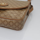 CELINE Macadam Canvas Shoulder Bag Beige Gold Auth EC329-14