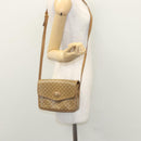 CELINE Macadam Canvas Shoulder Bag Beige Gold Auth EC329-21