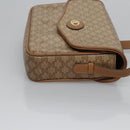CELINE Macadam Canvas Shoulder Bag Beige Gold Auth EC329-3