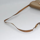 CELINE Macadam Canvas Shoulder Bag Beige Gold Auth EC329-7