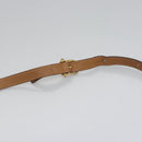 CELINE Macadam Canvas Shoulder Bag Beige Gold Auth EC329-8