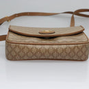 CELINE Macadam Canvas Shoulder Bag Beige Gold Auth EC329-5