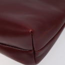 Salvatore Ferragamo Shoulder Bag Leather Red Gold Auth EC330-12