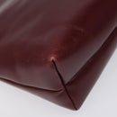 Salvatore Ferragamo Shoulder Bag Leather Red Gold Auth EC330-16