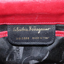 Salvatore Ferragamo Shoulder Bag Leather Red Gold Auth EC330-15