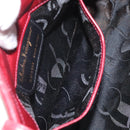 Salvatore Ferragamo Shoulder Bag Leather Red Gold Auth EC330-19