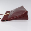 Salvatore Ferragamo Shoulder Bag Leather Red Gold Auth EC330-5