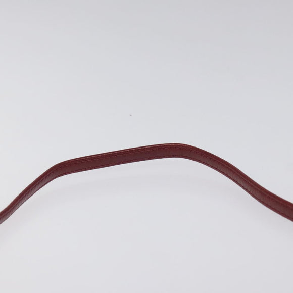 Salvatore Ferragamo Shoulder Bag Leather Red Gold Auth EC330