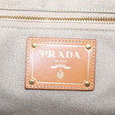PRADA Canapa GM Hand Bag Canvas Blue Gold Auth EC334-17