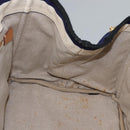PRADA Canapa GM Hand Bag Canvas Blue Gold Auth EC334-18