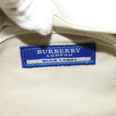 BURBERRY Nova Check Blue Label Bag Canvas Leather White Silver Auth EC349-17