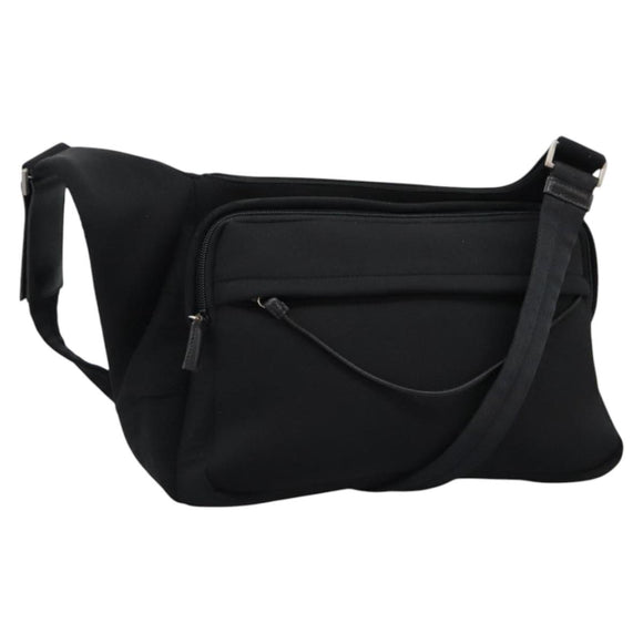 PRADA Shoulder Bag Nylon Black Auth EC354