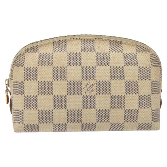 LOUIS VUITTON Damier Azur Pochette Cosmetic PM Pouch N60024 LV Auth EC362