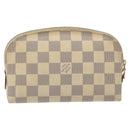 LOUIS VUITTON Damier Azur Pochette Cosmetic PM Pouch N60024 LV Auth EC362-2