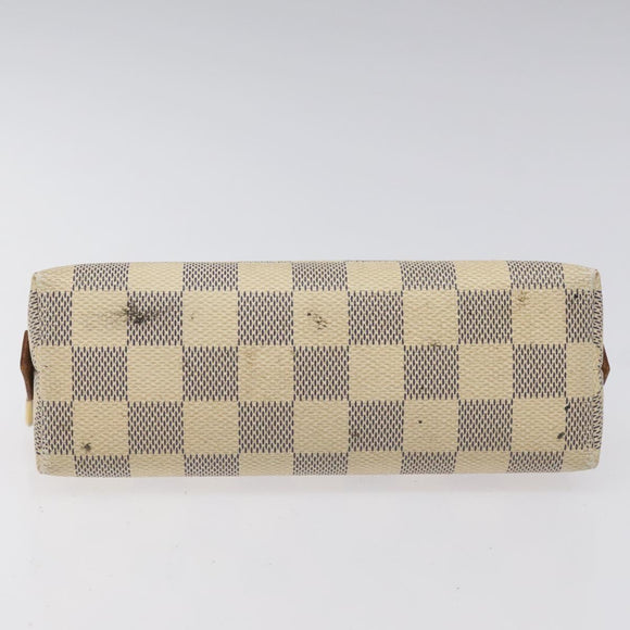 LOUIS VUITTON Damier Azur Pochette Cosmetic PM Pouch N60024 LV Auth EC362