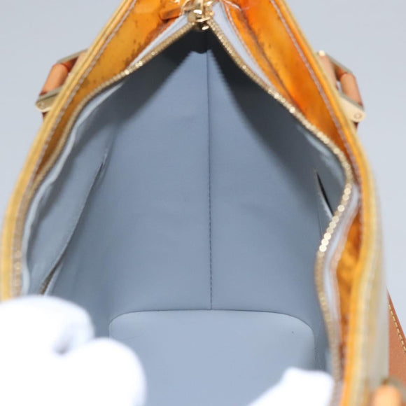 LOUIS VUITTON Monogram Vernis Houston Hand Bag Gris M91053 LV Auth EC363